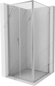 Mexen Exo, výklopná sprchová kabína, dvere 110 cm + bočná stena 110 cm, transparentné sklo, chróm, 814-110-110-01-00