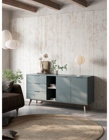 Komoda sivozelená 165x80x40 cm Pisco – Marckeric