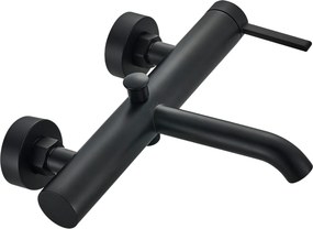 Invena Dropia, nástenná vaňová batéria, čierna matná, INV-BW-15-004-J