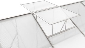 Skleník so základňou BestBerg BBGH‑1206S / 7,05 m² / 371 × 190 × 206 cm / strieborná