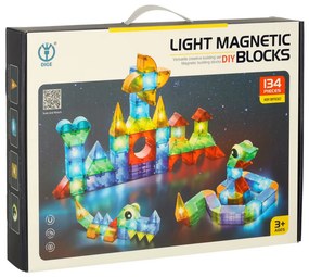 KIK Svietiace magnetické kocky, 134 ks