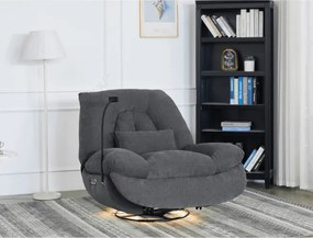 Polohovacie kreslo sivé, elektrické TV-7089 GREY2