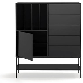 Čierna skrinka 120x140x45 cm Platt – Teulat