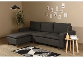 Sivá rohová pohovka (ľavý roh) Lungo – Balcab Home