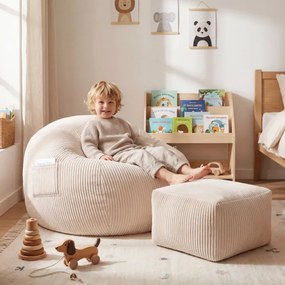 Sedací vak s podnožkou COMFY 3.0 béžový
