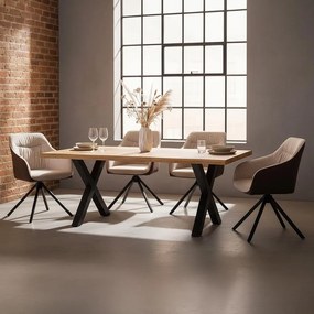 Jedálenský set AVENBERG NATURAL SWIVEL 4+1