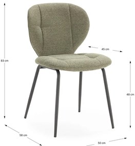 Zelené jedálenské stoličky v súprave 2 ks Maori – Marckeric