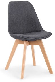 Jedálenská stolička Moskata - masív/plast/látka, viac farieb Modrá