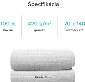 Osuška JERRY 70 x 140 cm biela, 100% bavlna