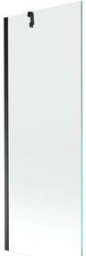 Mexen Next, vaňová zástena 1-krídlová 70 x 150 cm, fixné krídlo, 6 mm číre sklo, čierny profil, 895-070-000-00-00-70