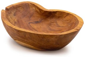 Miska na Ovocie z Teakového Dreva v Prírodnom Tvare - 31x22x8cm