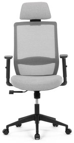 Kancelárska ergonomická stolička SENA — látka, čierna / šedá