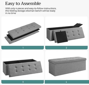 Lavička s vekom SONGMICS LSF77G