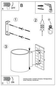 Sollux SL.0050 - Nástenné svietidlo ORBIS 1 1xG9/40W/230V biela