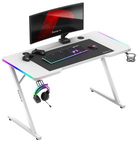PC stolík Hyperion 2.5 (biela + viacfarebná) (s LED osvetlením). Akcia -18%. Vlastná spoľahlivá doprava až k Vám domov. 1087504