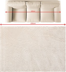 Koberec Travero beige/cream 160x230 cm