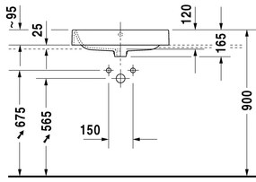 Duravit Happy D.2 - Umývadlová misa 600x400 mm, s prepadom, biela 2314600000