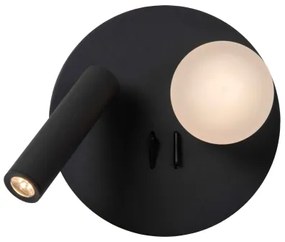 Lucide 77286/02/30 - LED Nástenné svietidlo MATIZ 2xLED/3,5W/230V USB čierna