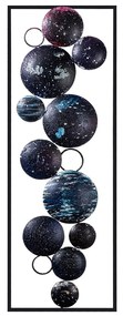 Nástěnná dekorace Space černo-modrá