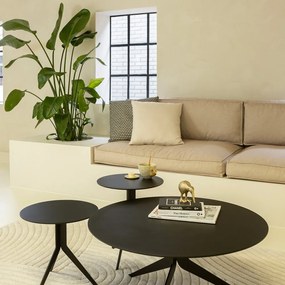 Čierny kovový okrúhly konferenčný stolík ø 78 cm Daley – Spinder Design