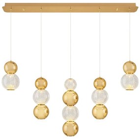 LED luster na lanku CREMONA LED/27W/230V 3000K zlatý