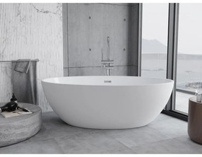 Mexen Nike, voľne stojaca vaňa 175 x 100 cm, biela, chrómový prepad, 54071751000-01