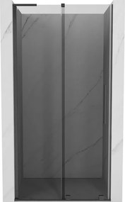 Mexen Velar L, posuvné sprchové dvere do otvoru 110 cm, 8mm šedé sklo, grafit brúsený, 871-110-003-41-66