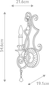 Quoizel QZ-MARQUETTE1 - Nástenné svietidlo MARQUETTE 1xE14/60W/230V bronzové