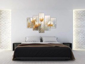Obraz - Maľba tulipánov (150x105 cm)