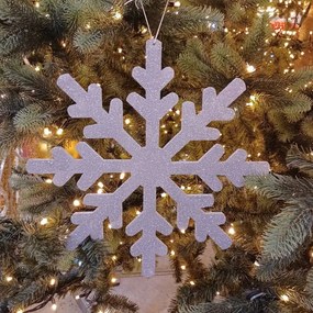 DECOLED Snehová vločka IV, priemer 40 cm, strieborná