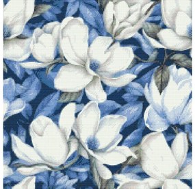 Gario Diamantové maľovanie Kvetinové pozadie Magnólie Rozmery: 50 x 50 cm, Rámovanie: Iba zrolované plátno, Diamanty: Štvorcové