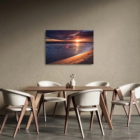Sklenený obraz západu slnka (70x50 cm)