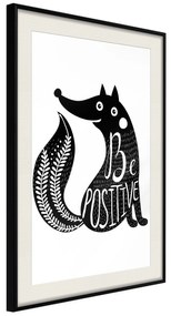 Artgeist Plagát - Be Positive [Poster] Veľkosť: 40x60, Verzia: Zlatý rám s passe-partout