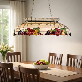 Luster do jedálne vitráž Tiffany lampa nad stôl FRUITS 3D 94*41*115