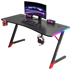 Herný stôl s podsvietením BG01 čierny 120 cm