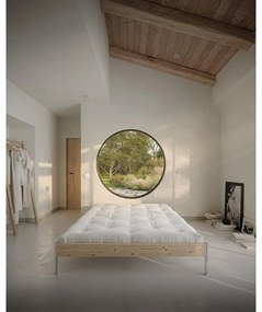 Hnedá dvojlôžková posteľ z borovicového dreva s roštom 140x200 cm Core – Karup Design