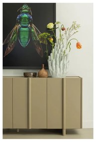 Béžová nízka komoda z borovicového dreva 200x85 cm Basu – WOOOD