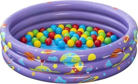 Bestway Nafukovací bazén s loptičkami 102cm x 25cm Bestway 52466 fialový