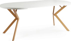 Stôl RENO 90–190 cm Biely/Dub