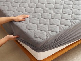 XPOSE® Prešívaný chránič matraca Exclusive- sivý 90x200 cm