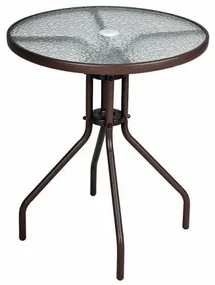 Garthen 2339 Bistro stolík so sklenenou doskou