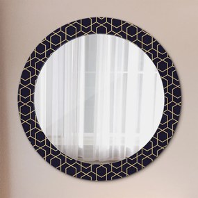 Okrúhle ozdobné zrkadlo Abstraktný geometrický fi 70 cm