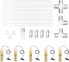 Moderný koľajnicový systém s 5 zlatými závesnými svetlami 1-fázový - Iconic Lloyd