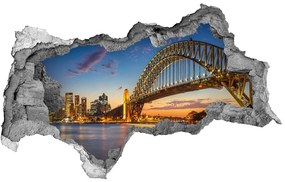 Diera 3D v stene nálepka Sydney panorama nd-b-138664692