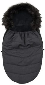 NEW BABY Detsky fusak NEW BABY s kožušinou tmavo sivý