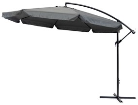 Záhradný slnečník Vlora 340 cm sivý