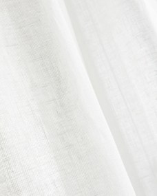 Záves so systémom FLEX (dvojité spony flex) farba produktu biela látka polopriehľadný, zapletaná, ľanová