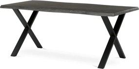 Jedálenský stôl 180x90 cm HT-F4318 GREY sivý dub / čierne nohy