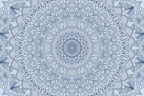 Obraz detailná ozdobná Mandala v modrej farbe Varianta: 120x80