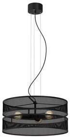 Luster na lanku GLUM 3xE27/60W/230V čierna